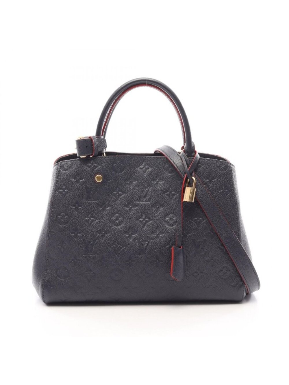 Louis Vuitton Handbag Montaigne MM 2-Way Marine Rouge Leather